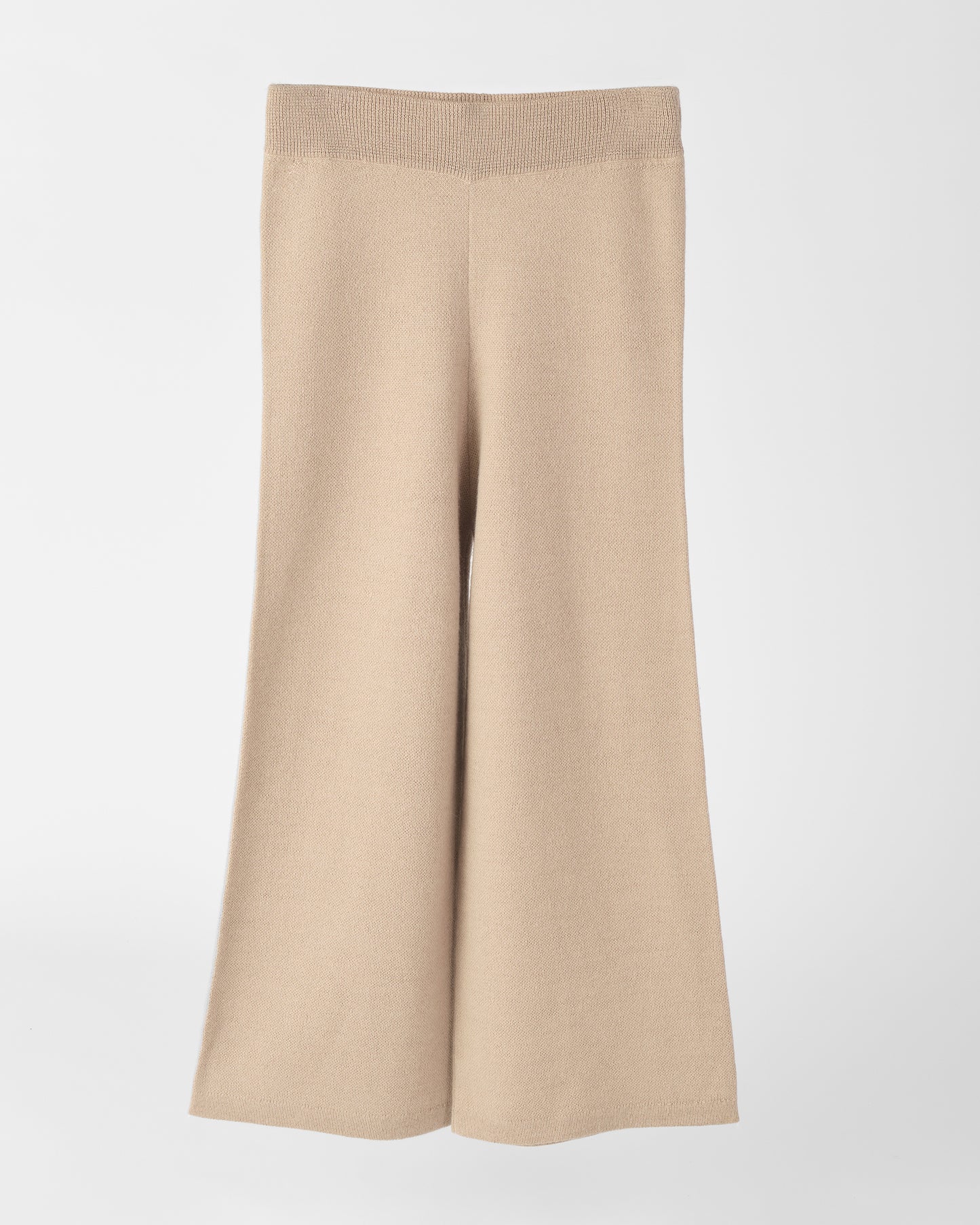 Beige royal alpaca knit pants