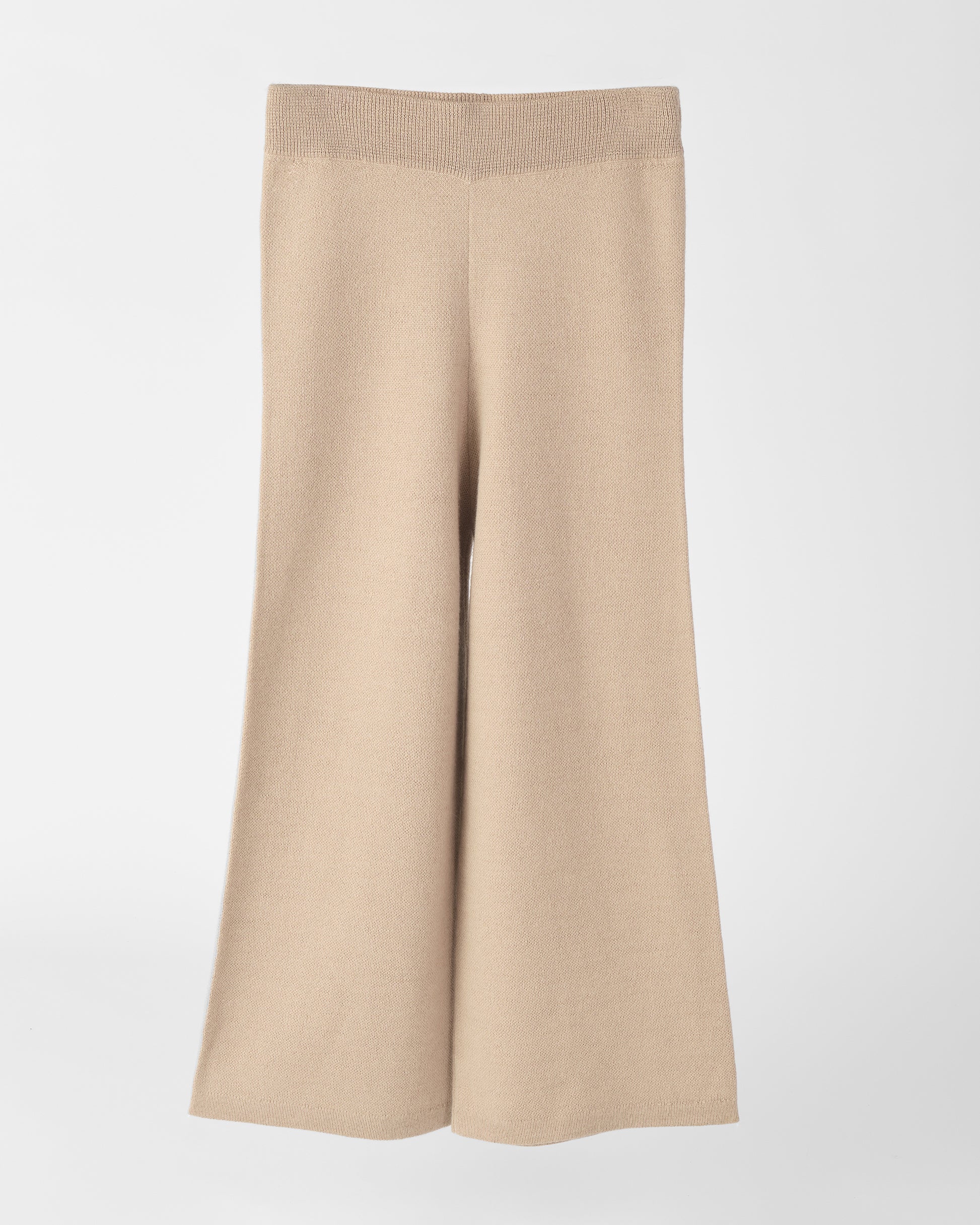 Beige royal alpaca knit pants